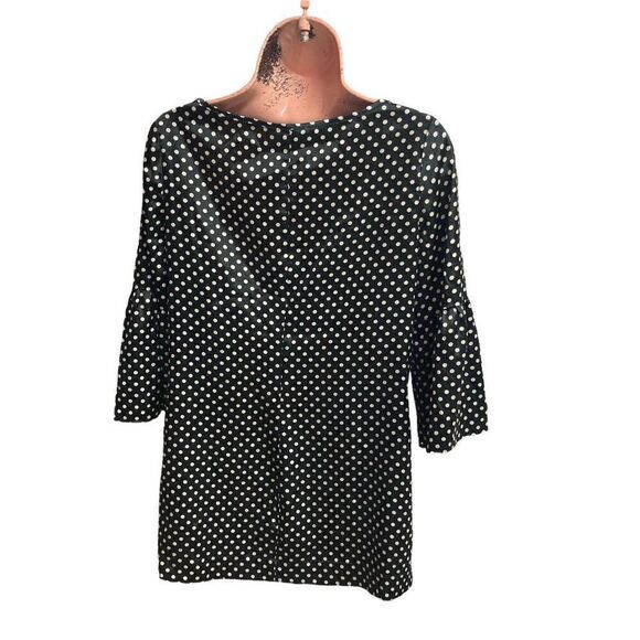 JONATHAN MARTIN Women’s Black & White Polka Dot Top Size Small - Picture 9 of 9